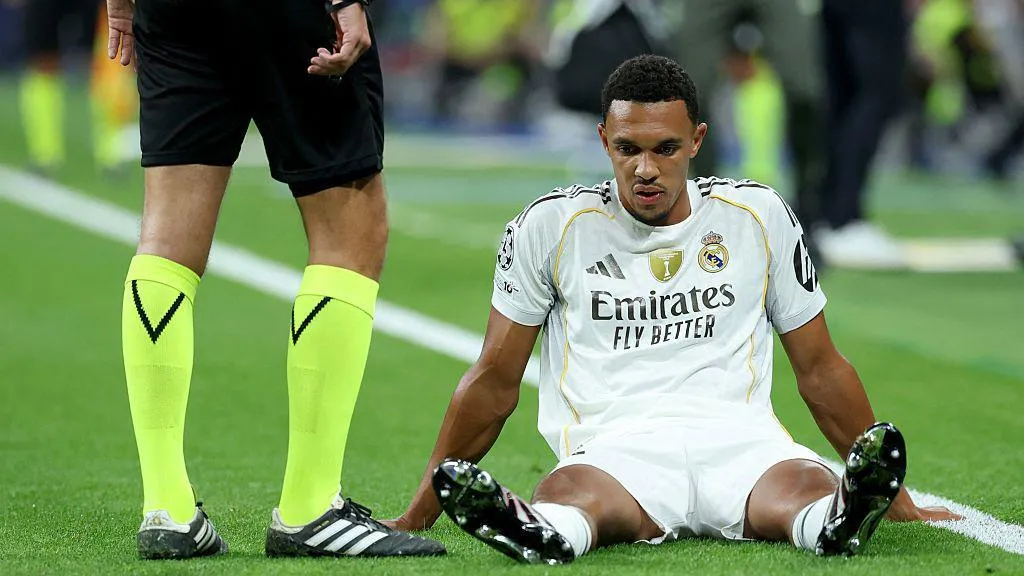 The English defender endures early injury in Real Madrid Champions League tie